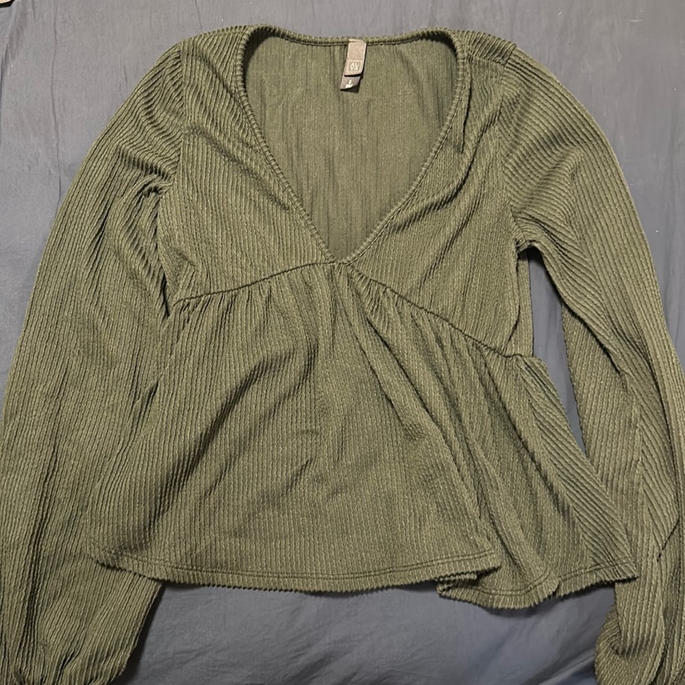 Y2K Sage Green Top